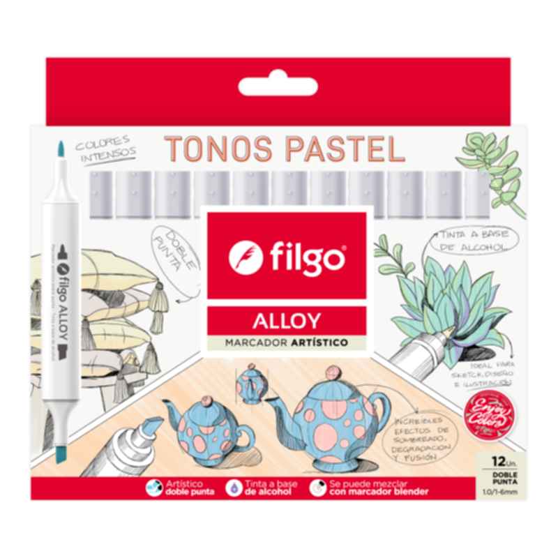 MARCADORES FILGO ALLOY TONOS PASTEL