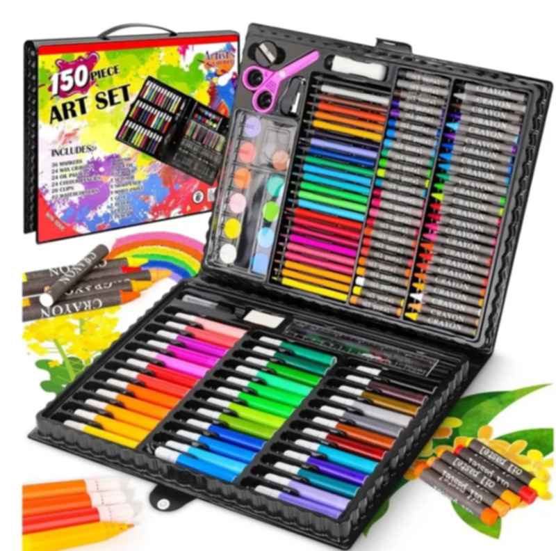Valija Escolar Infantil Piezas Lapices Acuarelas Crayone 150