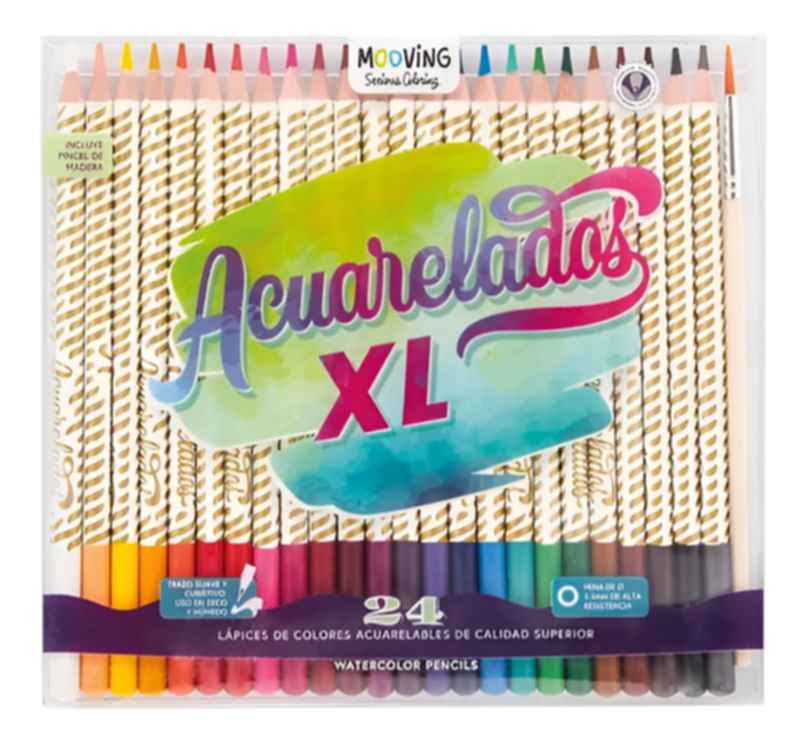 Lápices Mooving Acuarelables x 24
