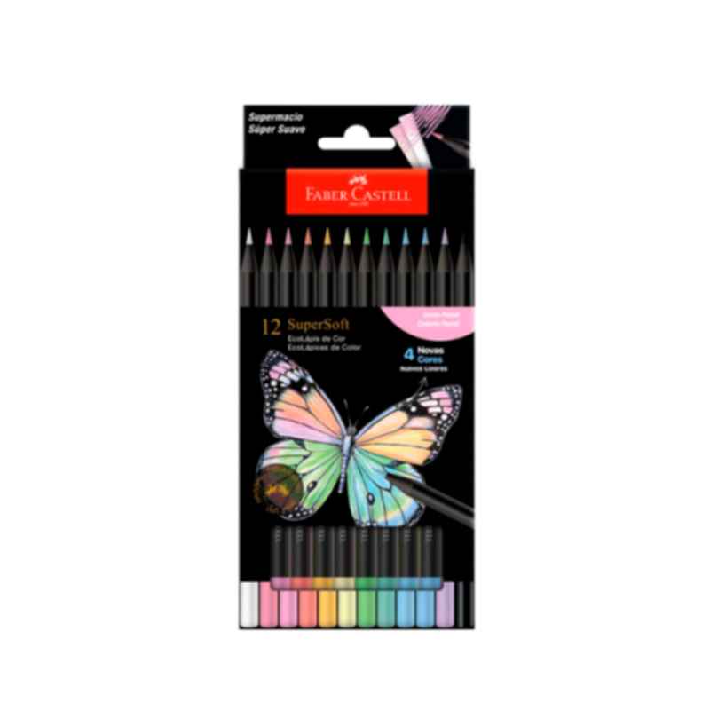 Lapices Supersoft Colores Pastel x12 Faber-Castell