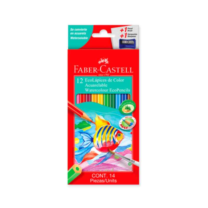 Lápices Acuarelables x12 con Kit – Faber-Castell